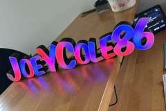 Logo pseudo gamer lumineux connecté - Impression 3D Amiens