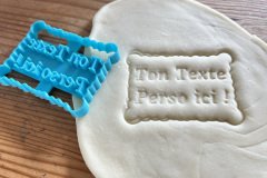 Emporte-pièce personnalisé pour biscuit avec texte - NuRRe3D Amiens