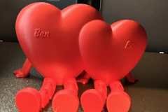 Cadeau Saint-Valentin personnalisé cœurs articulés 3D - NuRRe3D Amiens