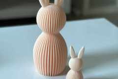 Statuettes duo de lapins design rainuré - Déco Amiens - NuRRe3D