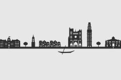 Skyline Amiens silhouette murale personnalisée - Impression 3D - NuRRe3D